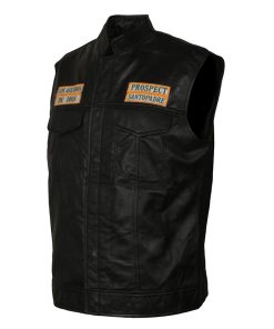 Michael Irby Mayans M.C Biker Leather Motorcycle Vest Hot Sale