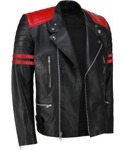 Motorcycle Brando Mens Leather Black Jacket Gifts for Him