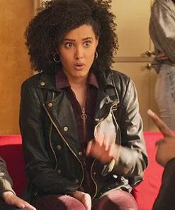Never Have I Ever Fabiola Torres Black Leather Jacket Free Shipping USA UK