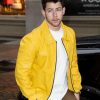 Nick Jonas Yellow Biker Leather Jacket USA UK Free Shipping