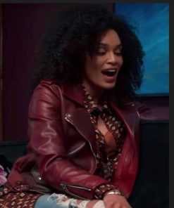Pearl Thusi Queen Sono Leather Jacket Winter Sale Celebrity