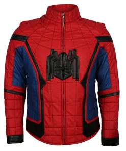 Spider-man Homecoming Peter Parker Faux Leather Jacket Costume Halloween Sale