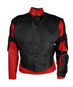 Suicide Squad Will Smith Leather Jacket Deadshot Costume Comic Con Halloween Costume