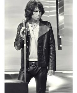 The Doors Jim Morrison Vintage Black Leather Coat Gifts for Him