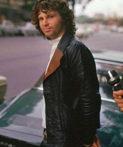 The Doors Jim Morrison Vintage Black Leather Coat Halloween Costume