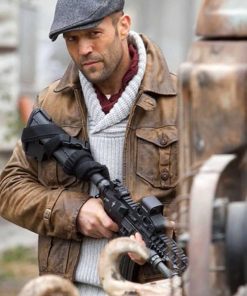 The Expendables 2 Jason Statham Distressed Leather Jacket