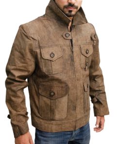 The Expendables 2 Jason Statham Distressed Leather Jacket lederjacke herren