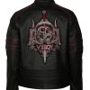 The VII Viper Boy Black Biker Leather Jacket