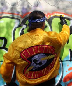 The Warriors Electric Eliminators Yellow Satin Jacket Costume