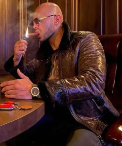 Top G Andrew Tate B3 Bomber Aviator Leather Jacket Free Shipping UK USA Canada