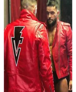 WWE Finn Balor Red Leather Jacket