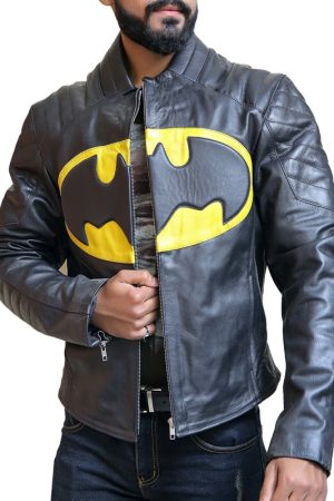 Batman Michael Keaton Leather Jacket Costume Halloween Sale