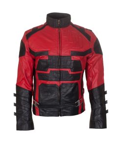 Ben Affleck Daredevil Red Leather Jacket Costume Cosplay