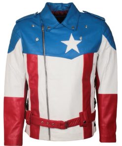 Captain America The First Avenger Leather Jacket Costume Celebrity Sale
