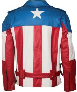 Captain America The First Avenger Leather Jacket Costume Cosplay