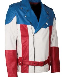 Captain America The First Avenger Leather Jacket Costume Halloween