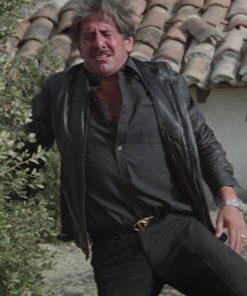 Chaim Topol For Your Eyes Only Vintage Leather Jacket Free Shipping Worldwide