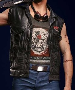 Cyberpunk 2077 V Nomad Black Leather Vest
