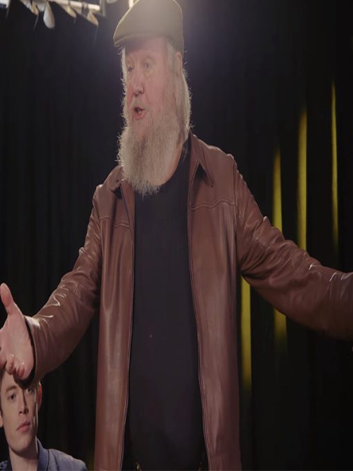 Detective Crashmore Santa Claus Brown Leather Jacket - The Jacket Merchant