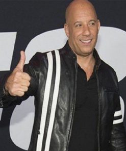 Dominic Toretto Fast and Furious 8 Vin Diesel Biker Black Leather Jacket Free Shipping Gifts for Him Hot Sale1