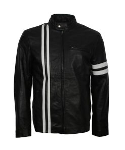 Dominic Toretto Fast and Furious 8 Vin Diesel Biker Black Leather Jacket Motorrad jacke