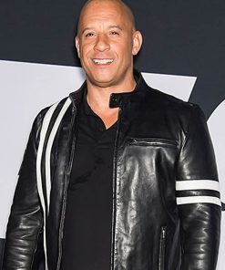 Dominic Toretto Fast and Furious 8 Vin Diesel Biker Black Leather Jacket veste en cuir1