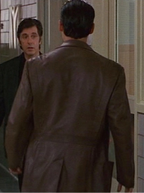 Donnie Brasco Johnny Depp Brown Leather Blazer Free Shipping UK USA Canada