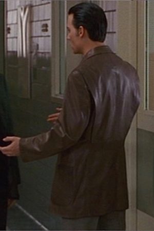 Donnie Brasco Johnny Depp Brown Leather Blazer Gifts For him