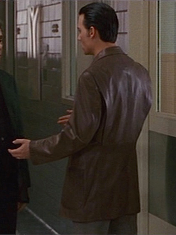Donnie Brasco Johnny Depp Brown Leather Blazer Gifts For him