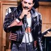 Freddie Mercury Red and Black Brando Leather Jacket