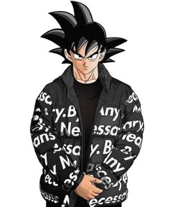 Goku Drip By Any Means Necessary Puffer Jacket