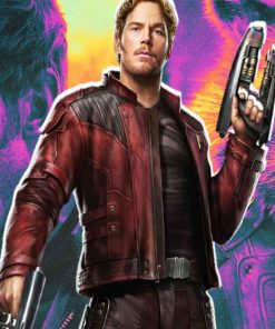 Guardians Of The Galaxy Star Lord Leather Jacket Costume Free Shipping UK USA Canada