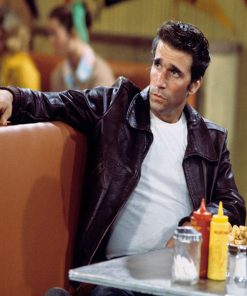 Happy Days Fonzie Vintage Brown Leather Jacket Buy now