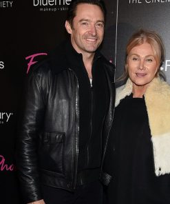 Hugh Jackman Black Vintage Leather Jacket