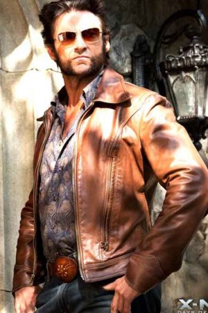 Hugh Jackman X-Mens Days of Future Past Wolverine Leather Jacket2