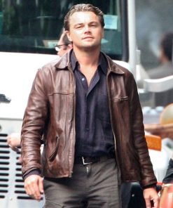 Inception Cobb Leonardo Di Caprio Brown Leather Jacket