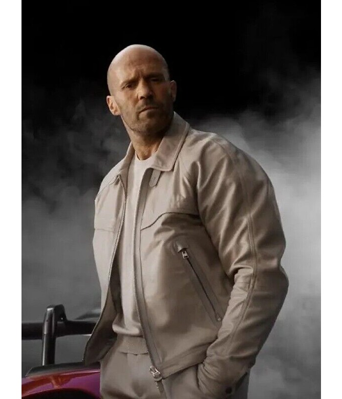 Jason Statham Fast X Beige Leather Jacket Shop now