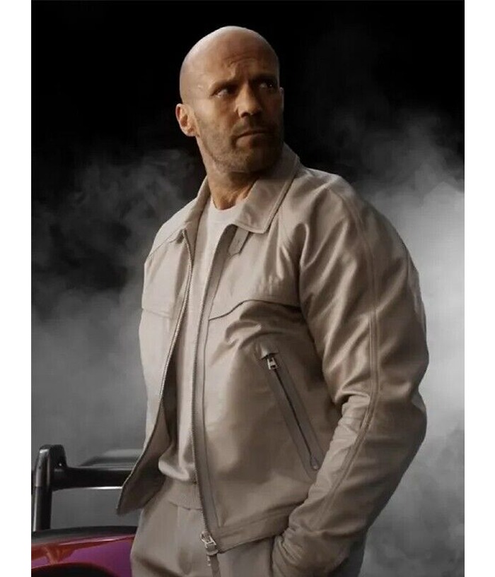Jason Statham Fast X Beige Leather Jacket
