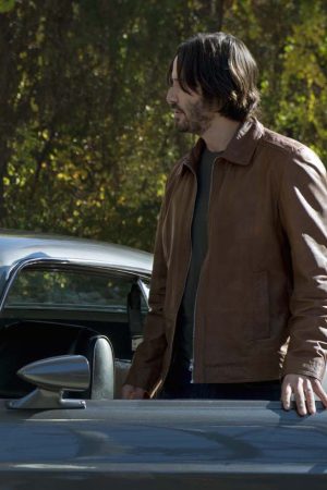 John Wick Brown Distressed Biker Leather Jacket