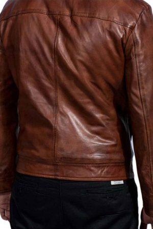 John Wick Brown Distressed Biker Leather Jacket Gifts For Him