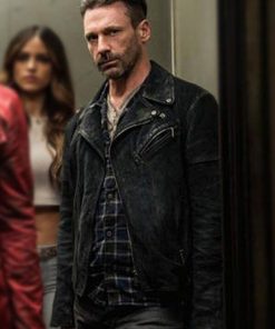 Jon Hamm Baby Driver Black Leather Jacket Shop now