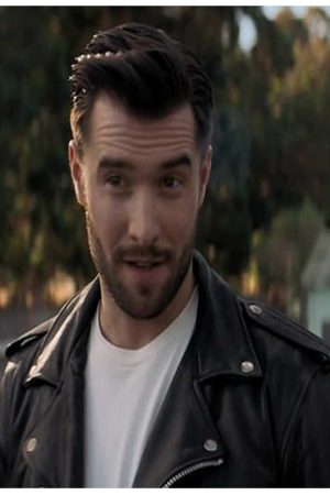 Josh Bowman Doctor Who Brando Biker Leather Jacket Free Shipping UK USA Canada