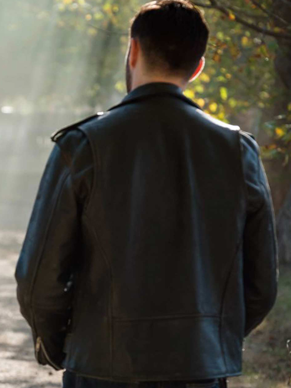 Josh Bowman Doctor Who Brando Biker Leather Jacket Halloween Sale