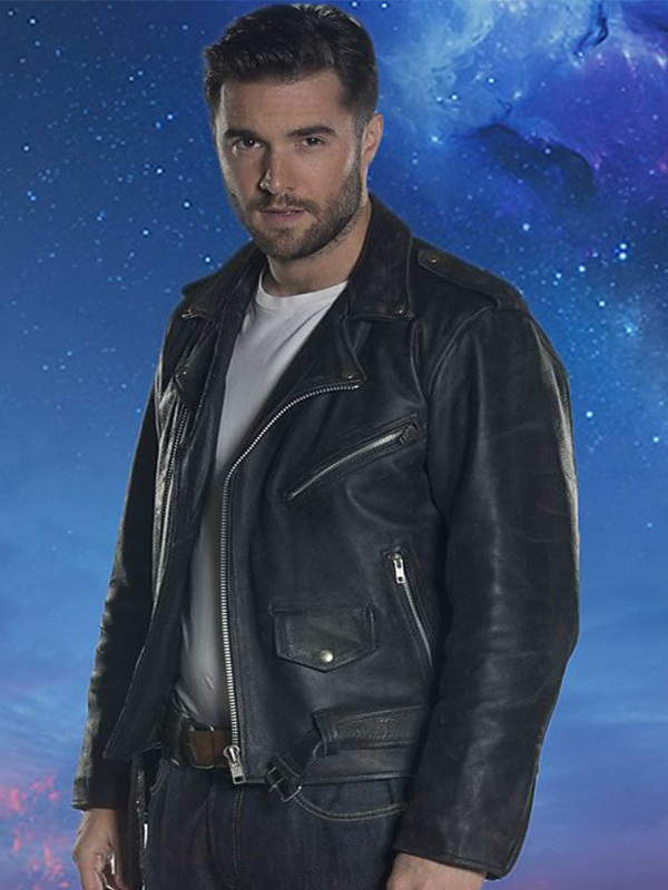 Josh Bowman Doctor Who Brando Biker Leather Jacket