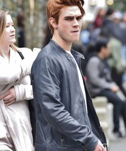 KJ Apa Riverdale Archie Blue Leather Jacket