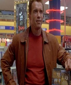 Last Action Hero Arnold Schwarzenegger Brown Suede Jacket Shop now