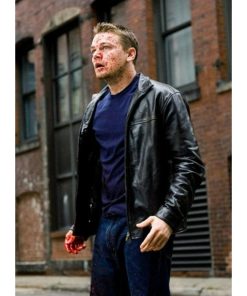 Leonardo Di Caprio Departed Leather Black Jacket