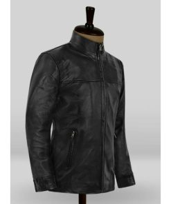 Leonardo Di Caprio Departed Leather Black Jacket Celebrity Style Jacket