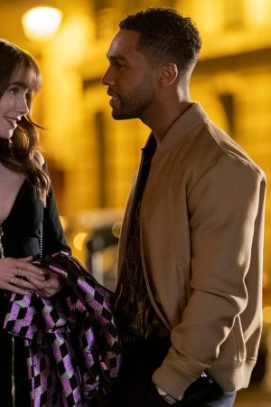 Lucien Laviscount Emily In Paris Brown Wool Jacket