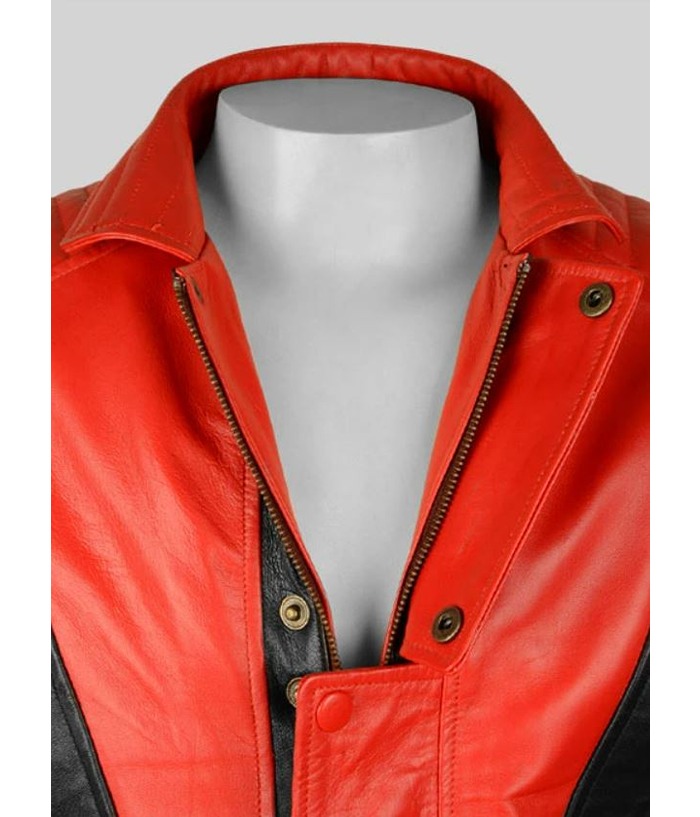 Michael Jackson Thriller Red Leather Jacket Celebrity Vintage Jacket
